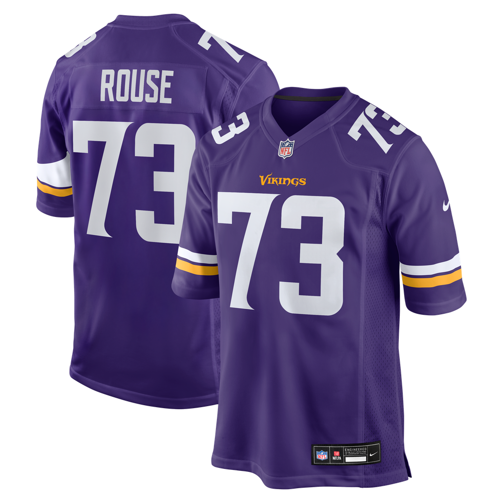 Men's Minnesota Vikings Walter Rouse Nike  Purple Team Game Jersey - Image 2