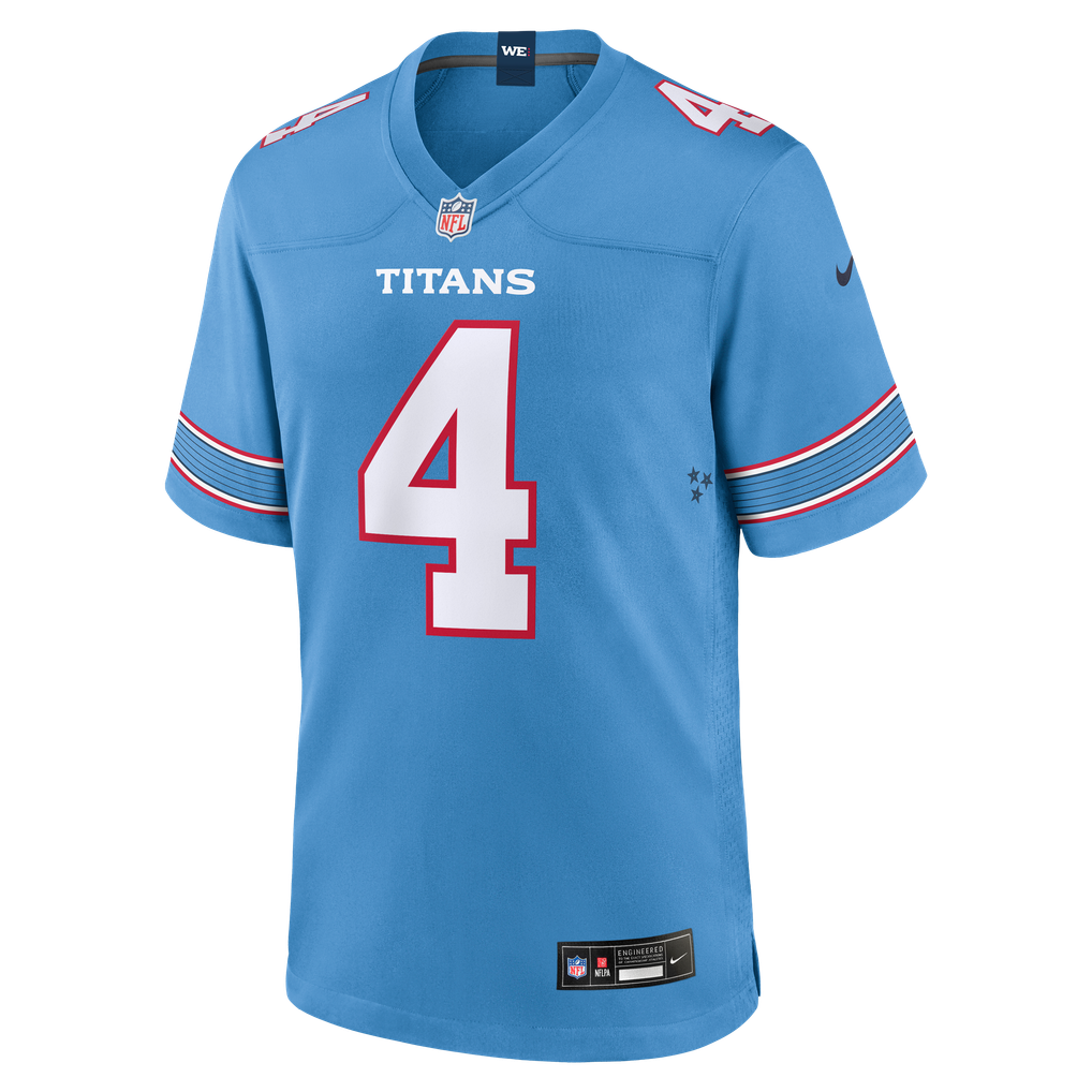 Men's Tennessee Titans Wan'Dale Robinson Nike Light Blue Team Game Jersey - Image 3