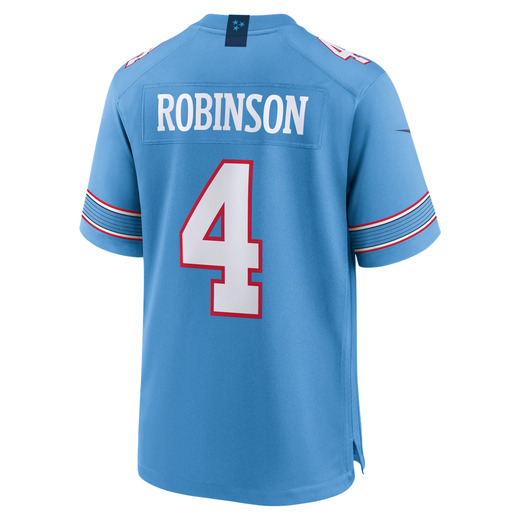 Men's Tennessee Titans Wan'Dale Robinson Nike Light Blue Team Game Jersey - Image 4