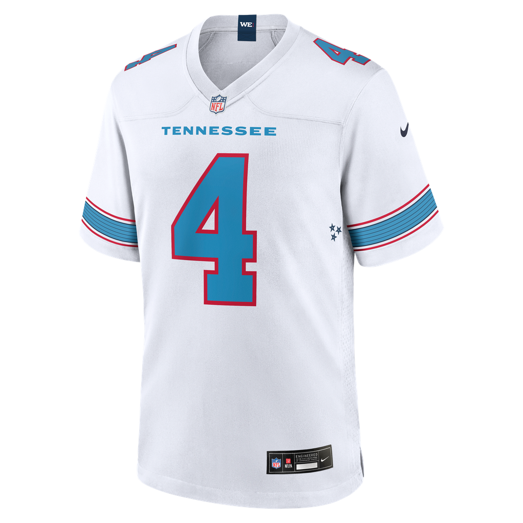 Men's Tennessee Titans Wan'Dale Robinson Nike White Game Jersey - Image 3