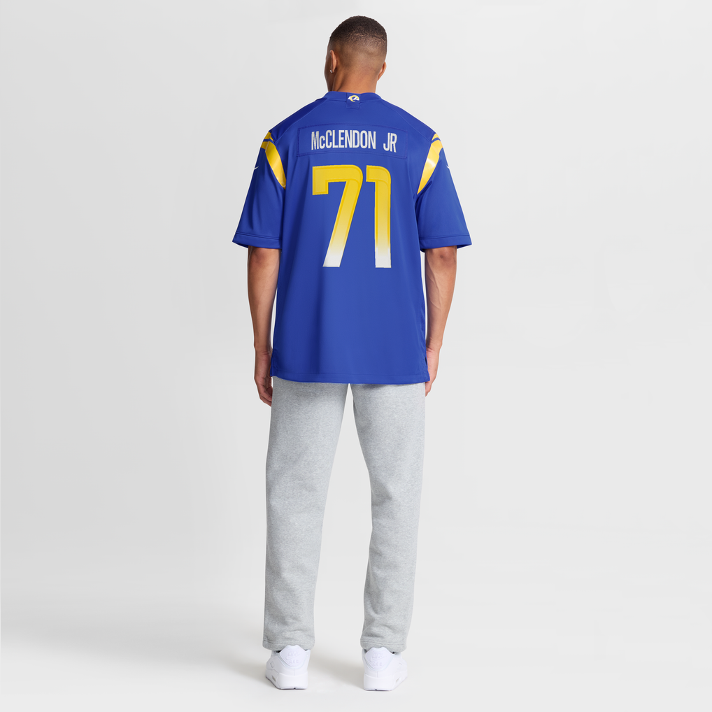 Men's Los Angeles Rams Warren McClendon Jr. Nike Royal Team Game Jersey - Image 6