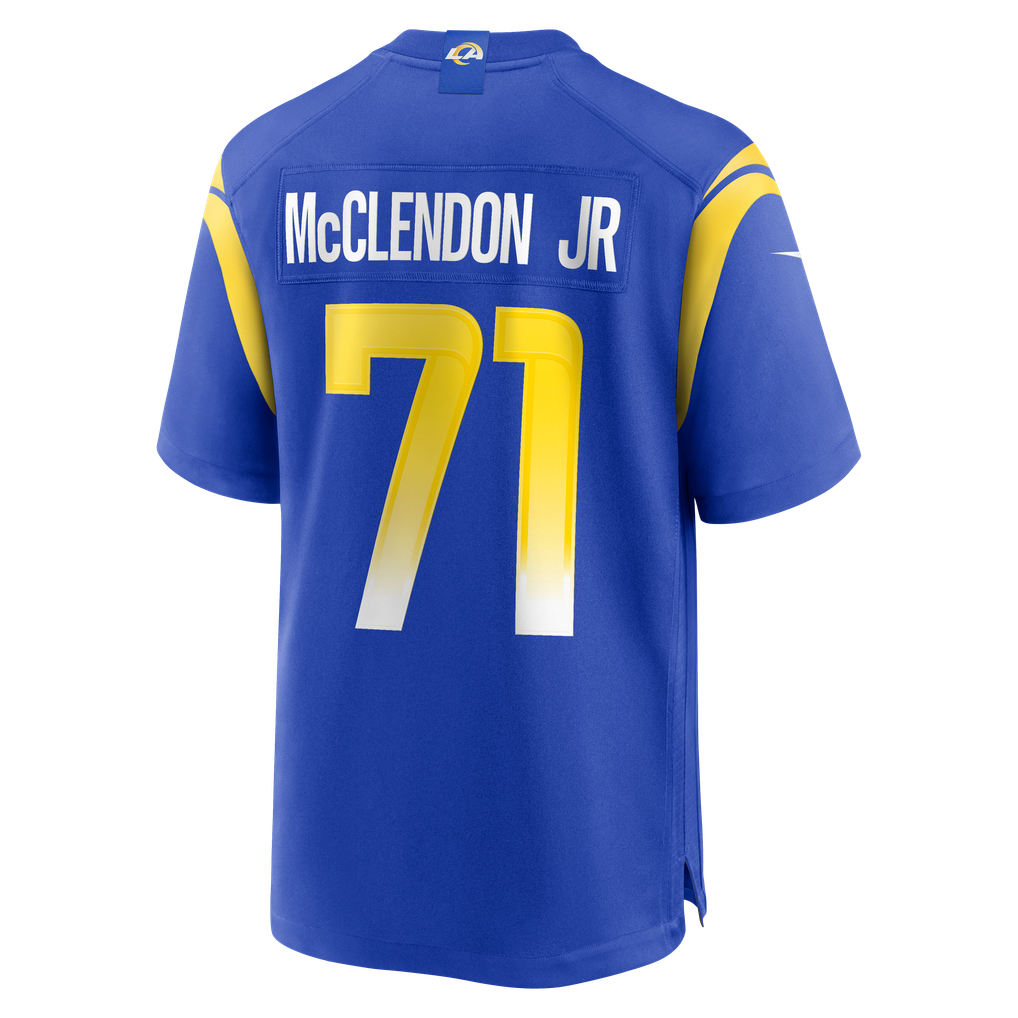 Men's Los Angeles Rams Warren McClendon Jr. Nike Royal Team Game Jersey - Image 4