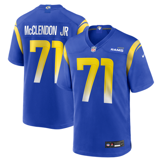 Men's Los Angeles Rams Warren McClendon Jr. Nike Royal Team Game Jersey - Image 1