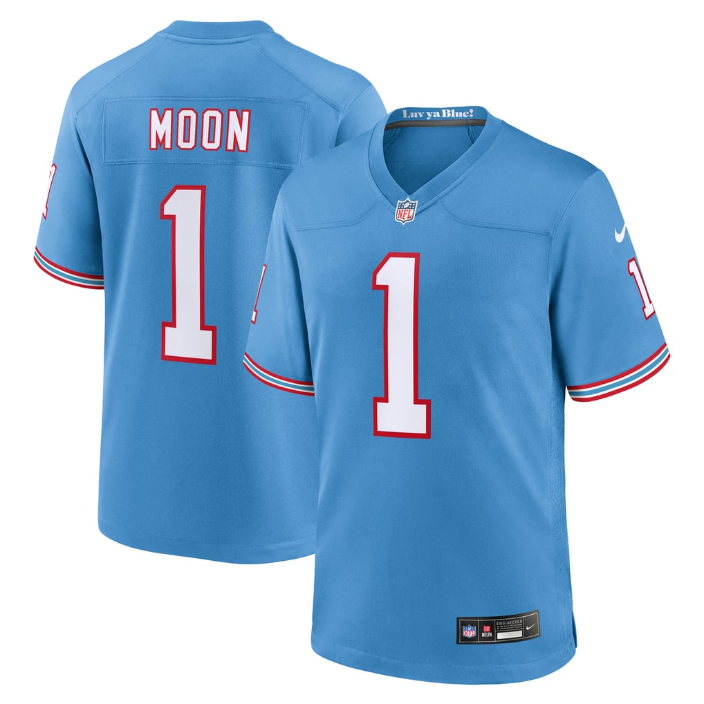 Men's Tennessee Titans Warren Moon Nike Light Blue Retired Player Alternate Game Jersey - Image 2