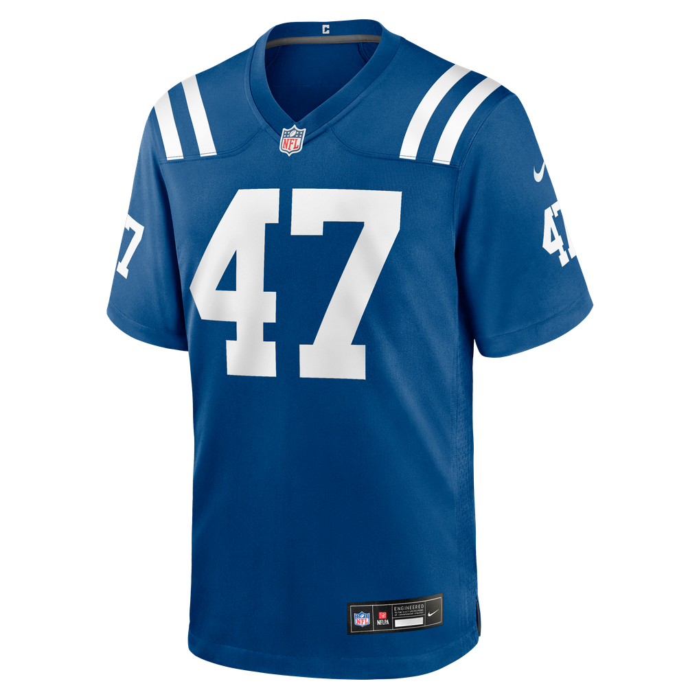 Men's Indianapolis Colts West Weeks Nike Royal Team Game Jersey - Image 5