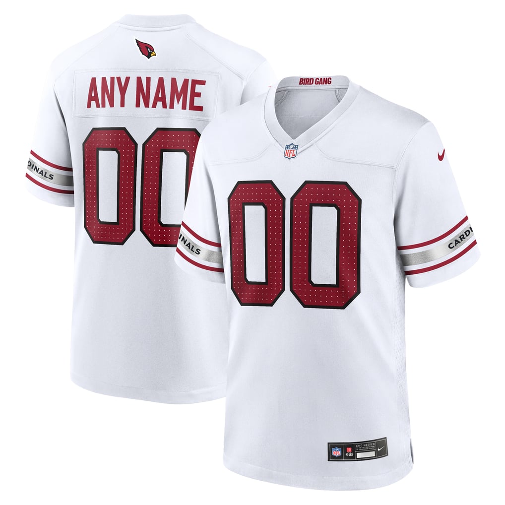 Men's Arizona Cardinals Nike White Custom Game Jersey - Image 2