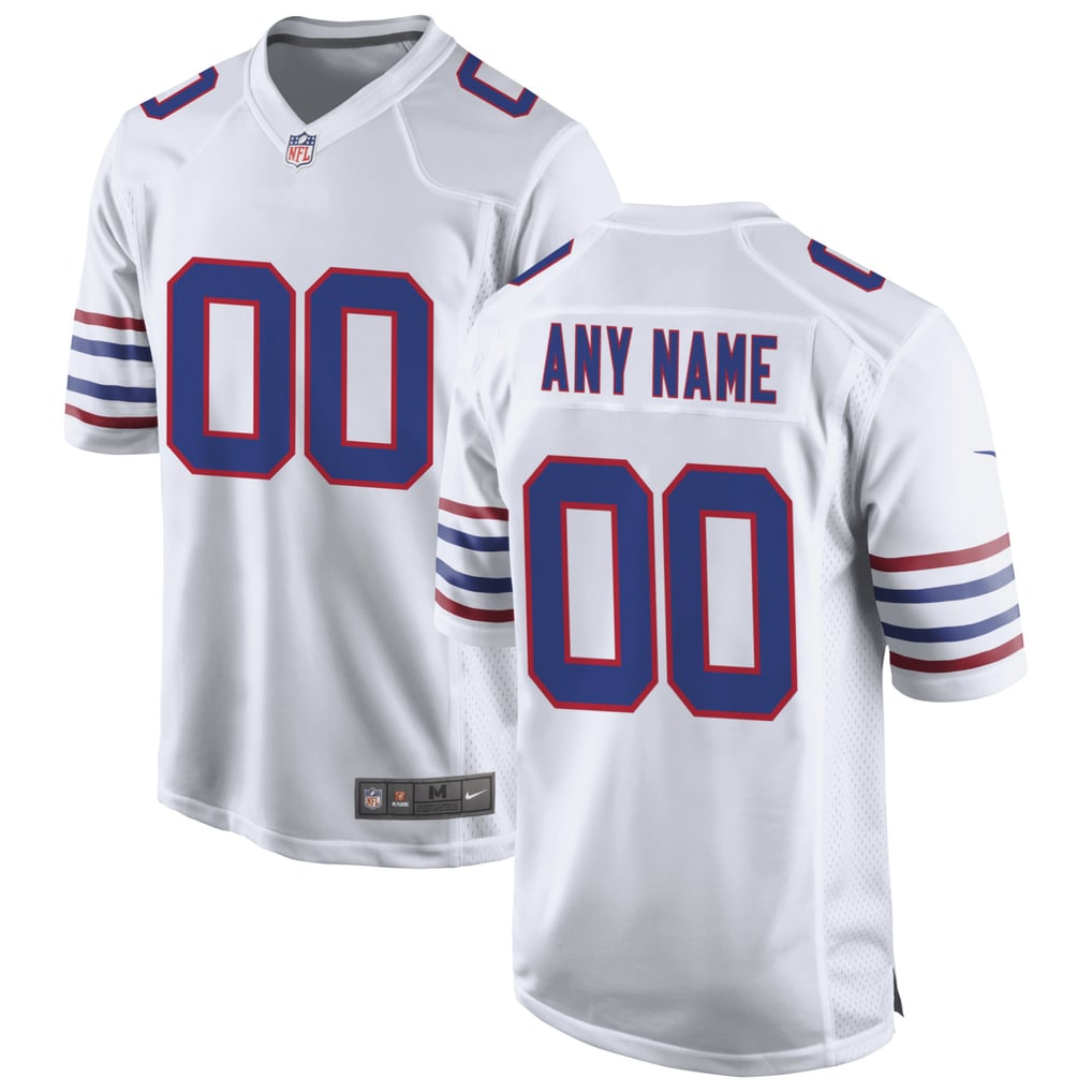 Men's Buffalo Bills Nike White Alternate Custom Game Jersey - Image 1