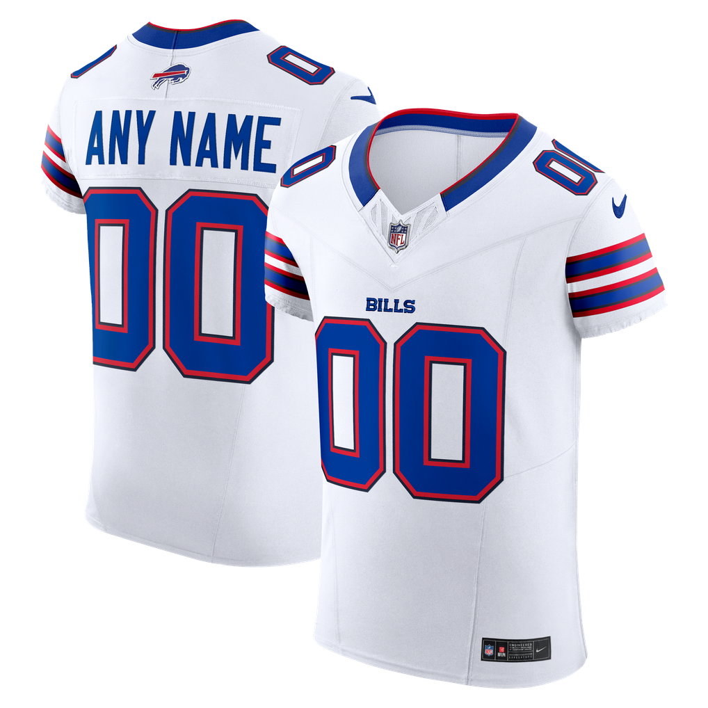 Men's Buffalo Bills Nike White Vapor F.U.S.E. Elite Custom Jersey - Image 2