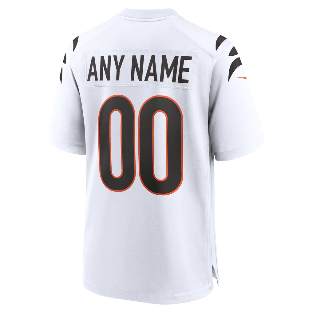 Men's Cincinnati Bengals Nike White Game Custom Jersey - Image 4