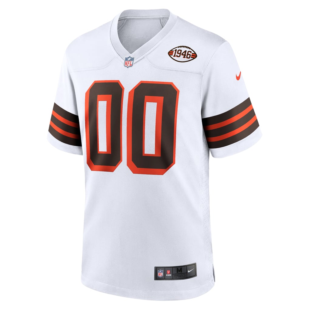 Men's Cleveland Browns Nike White 1946 Collection Alternate Custom Jersey - Image 3
