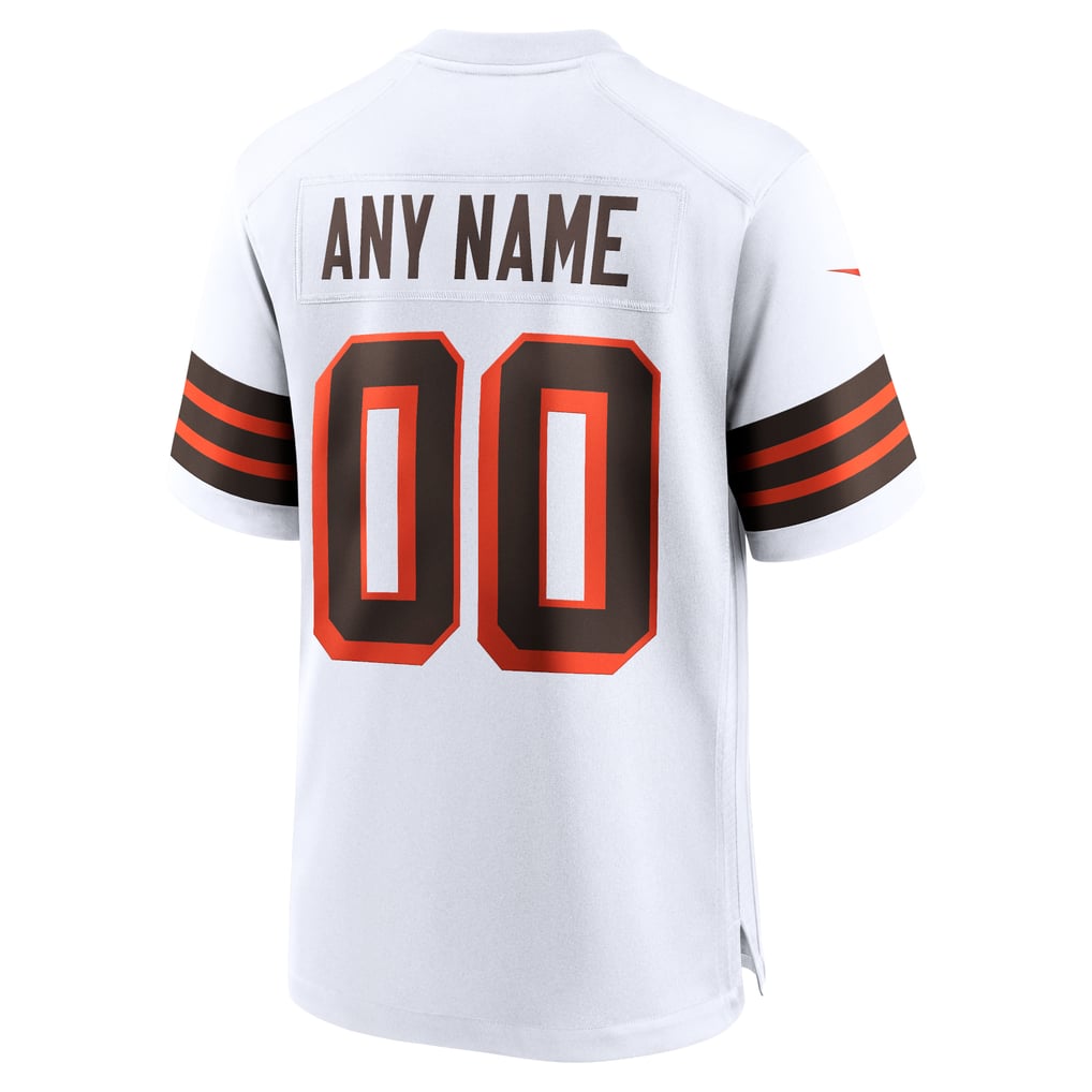 Men's Cleveland Browns Nike White 1946 Collection Alternate Custom Jersey - Image 4