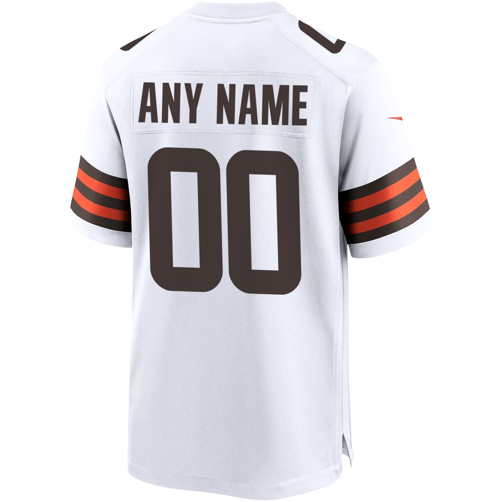 Men's Cleveland Browns Nike White Custom Game Jersey - Image 4