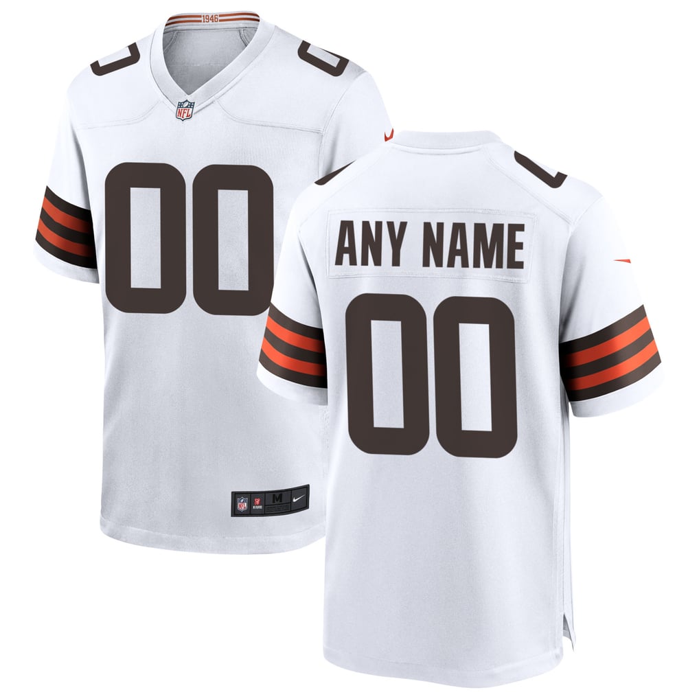 Men's Cleveland Browns Nike White Custom Game Jersey - Image 1