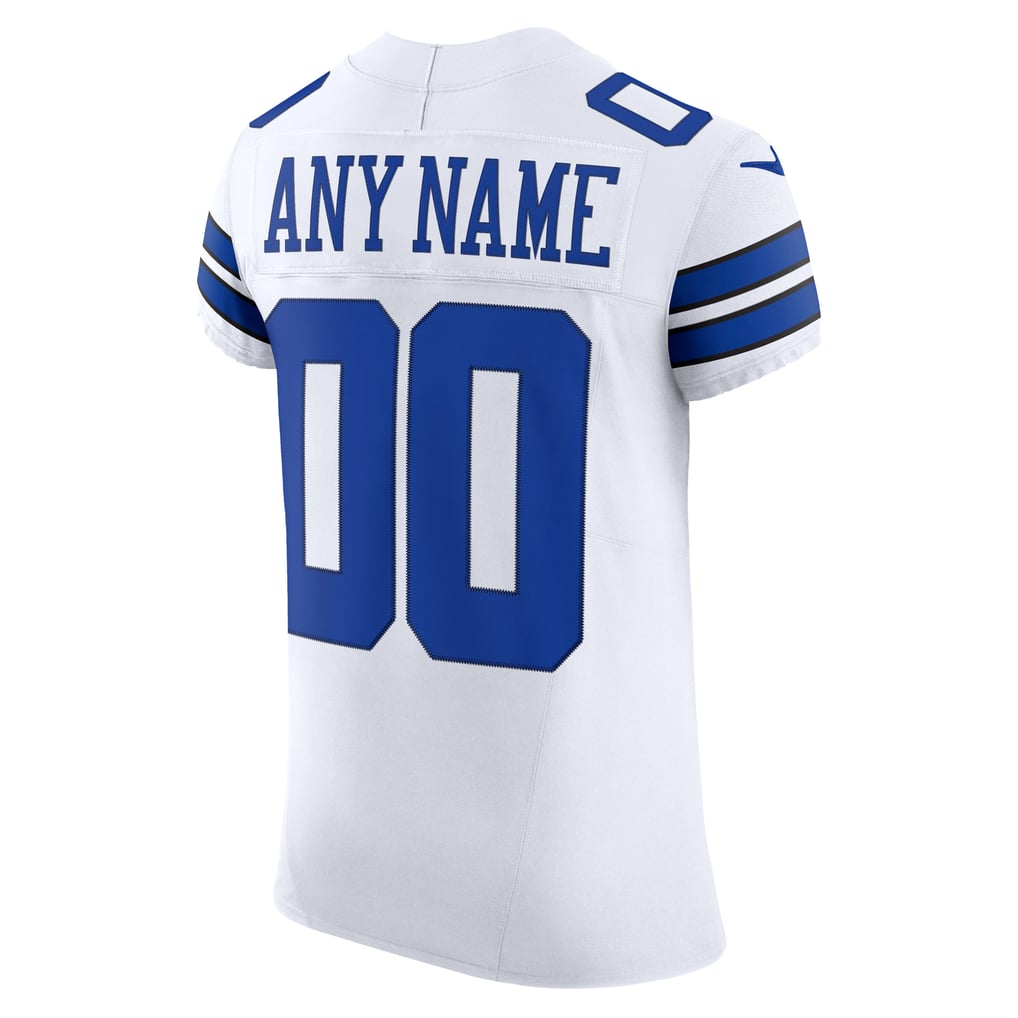 Men's Dallas Cowboys Nike White Vapor F.U.S.E. Elite Custom Jersey - Image 4