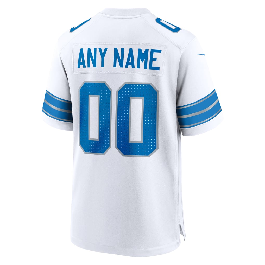 Men's Detroit Lions  Nike White Custom Game Jersey - Image 4