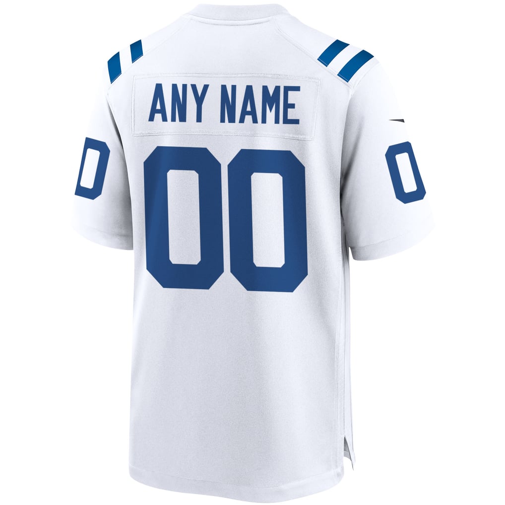 Men's Indianapolis Colts Nike White Custom Game Jersey - Image 4