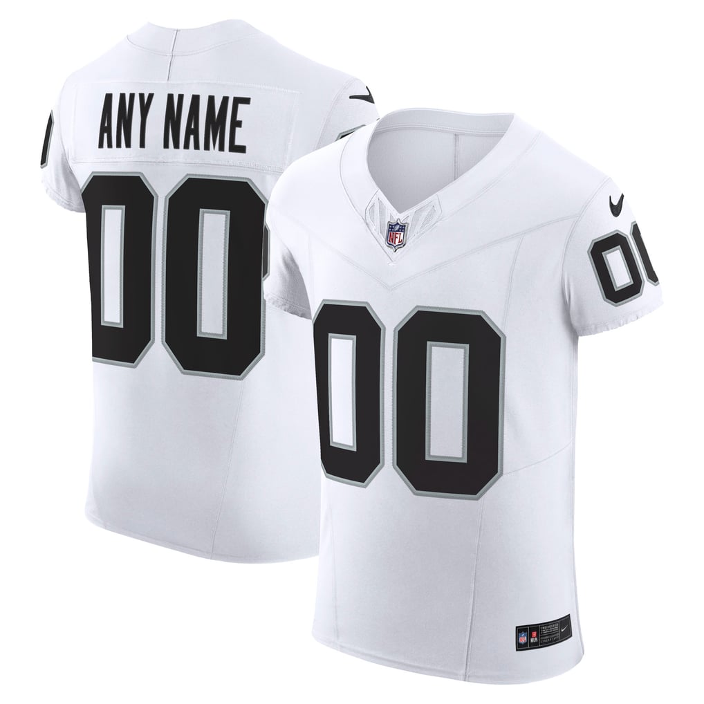 Men's Las Vegas Raiders Nike White Vapor F.U.S.E. Elite Custom Jersey - Image 2