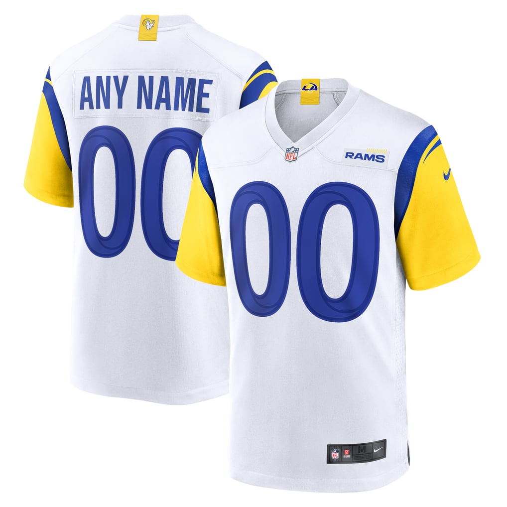 Men's Los Angeles Rams Nike White Alternate Custom Jersey - Image 1