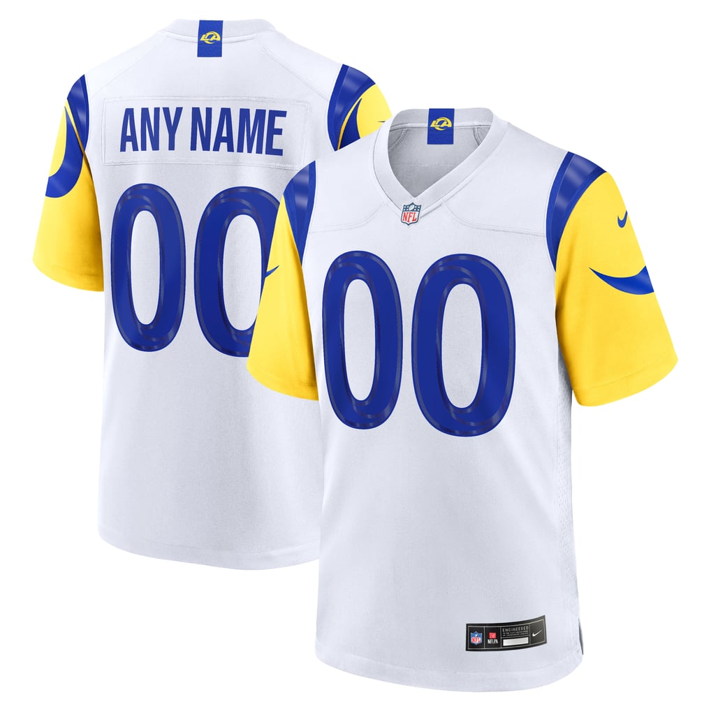Men's Los Angeles Rams Nike White Custom Game Jersey - Image 1
