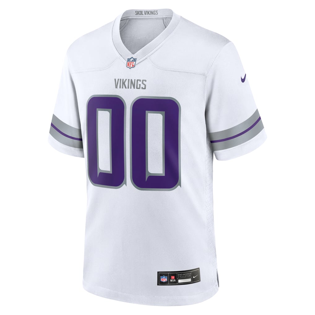 Men's Minnesota Vikings Nike White Alternate Custom Game Jersey - Image 3
