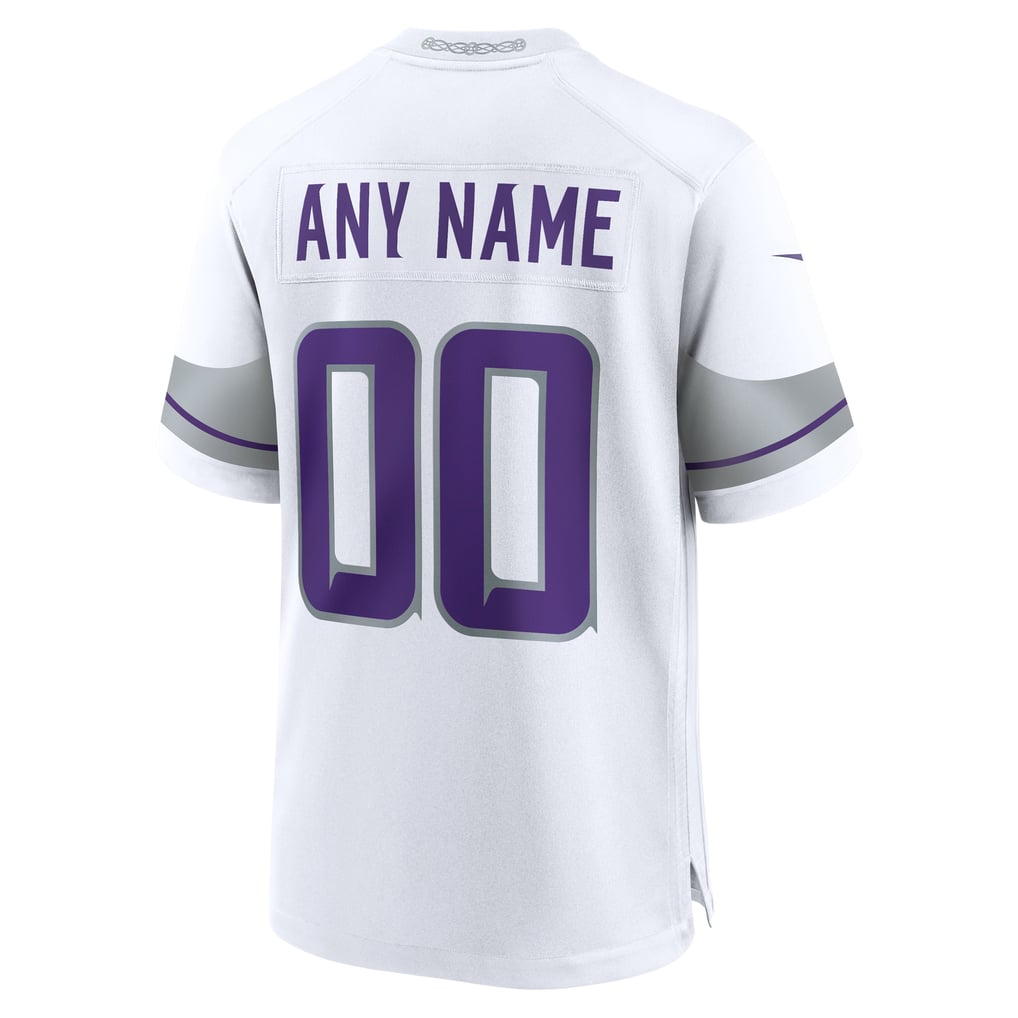 Men's Minnesota Vikings Nike White Alternate Custom Game Jersey - Image 4