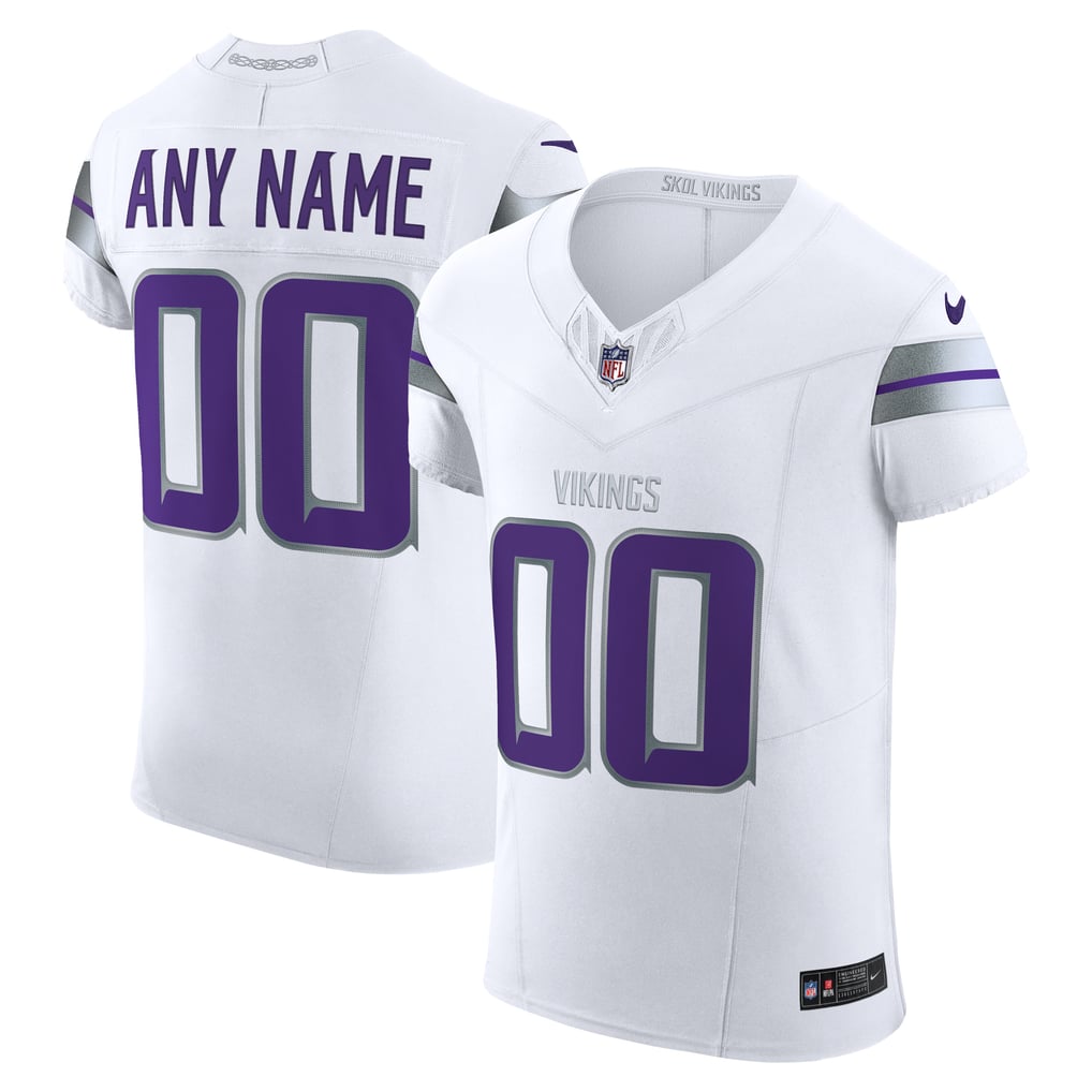 Men's Minnesota Vikings Nike White Vapor F.U.S.E. Elite Custom Jersey - Image 2