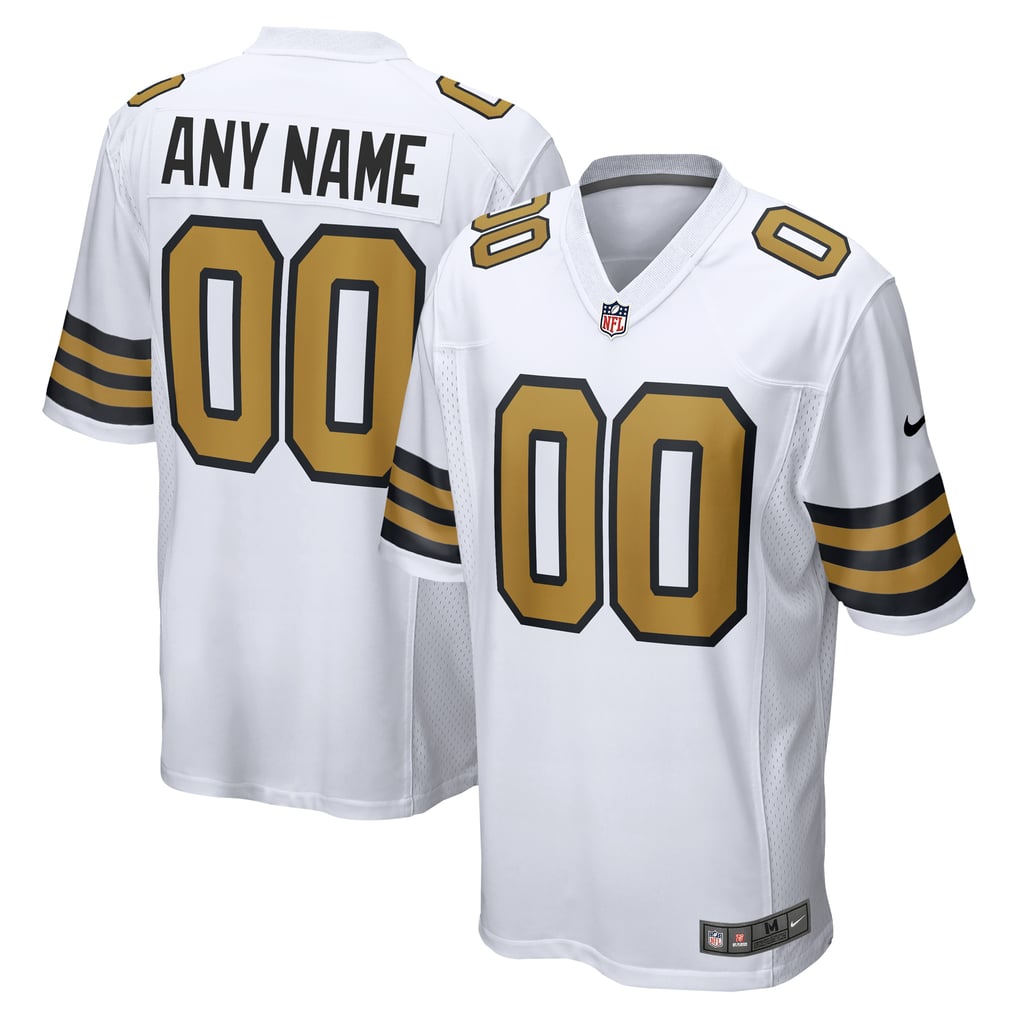 Men's New Orleans Saints  Nike White Alternate Custom Game Jersey - Image 2