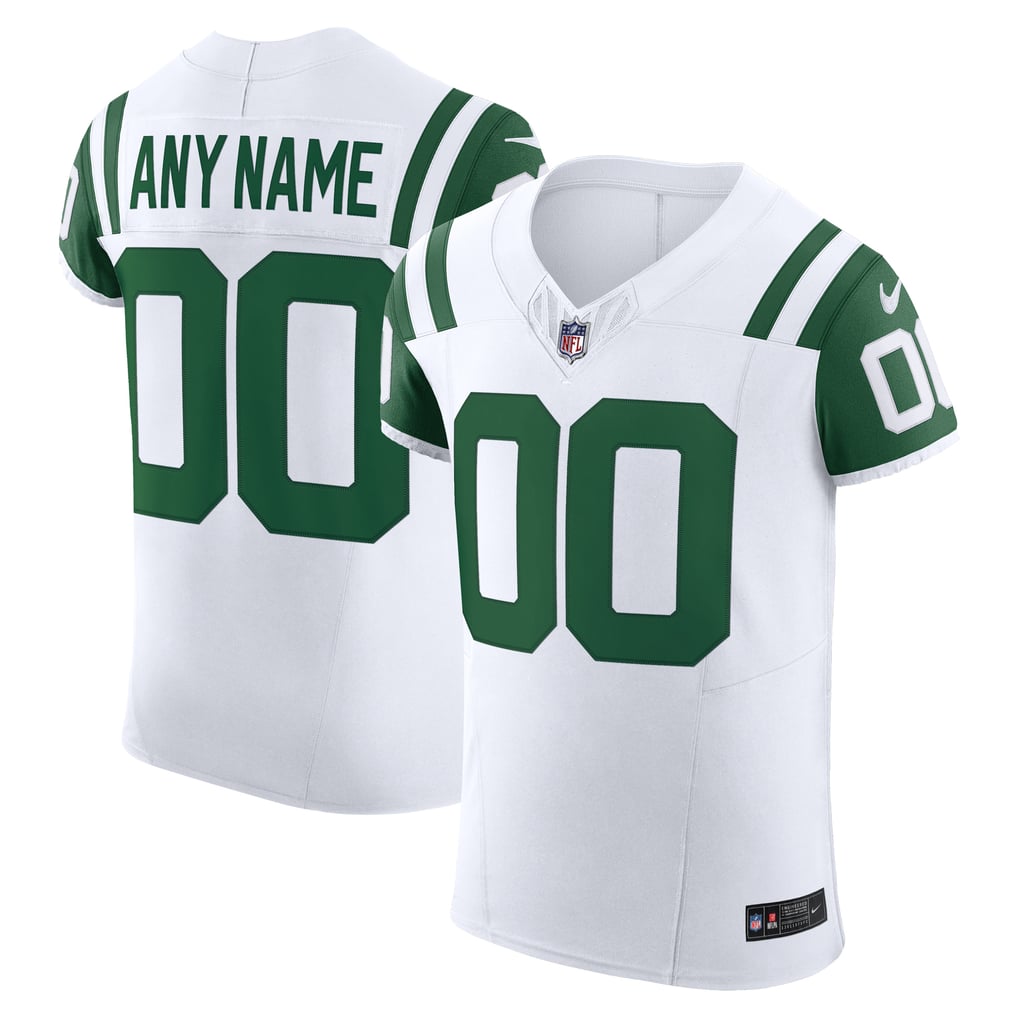 Men's New York Jets Nike White Vapor F.U.S.E. Elite Custom Jersey - Image 1