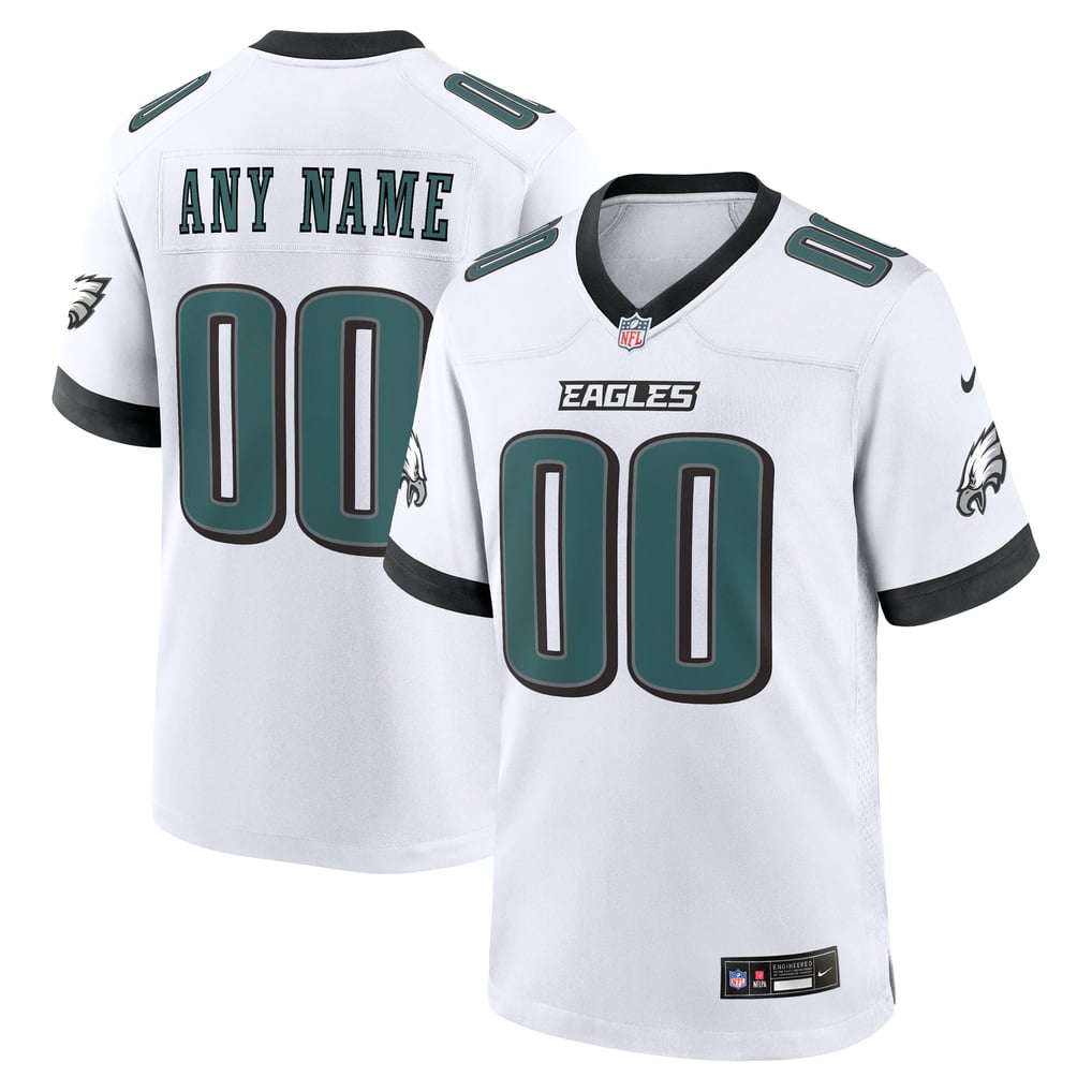 Men's Philadelphia Eagles  Nike White White Custom Game Jersey - Image 1