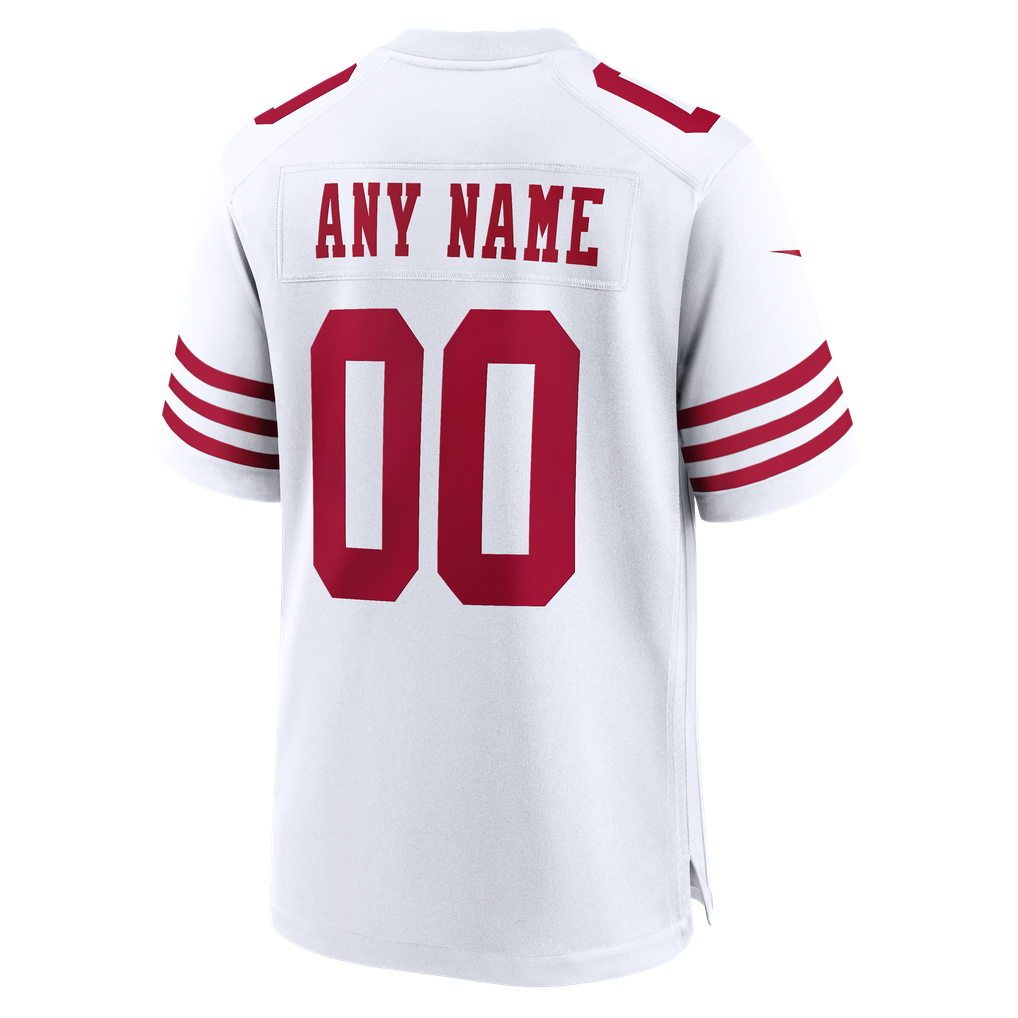 Men's San Francisco 49ers Nike White 80th Anniversary Custom Game Jersey - Image 4