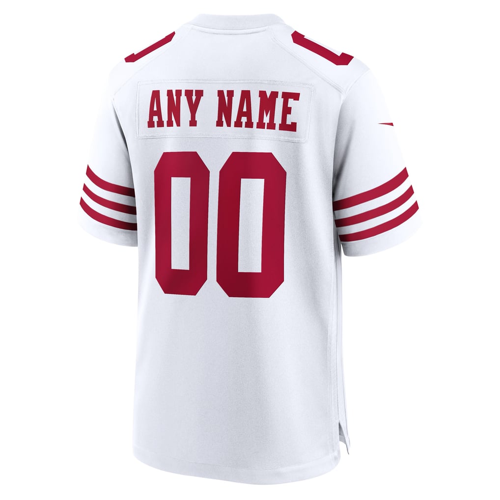 Men's San Francisco 49ers Nike White Game Custom Player Jersey - Image 4