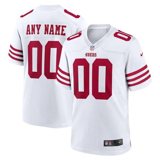 Men's San Francisco 49ers Nike White Game Custom Player Jersey - Image 1