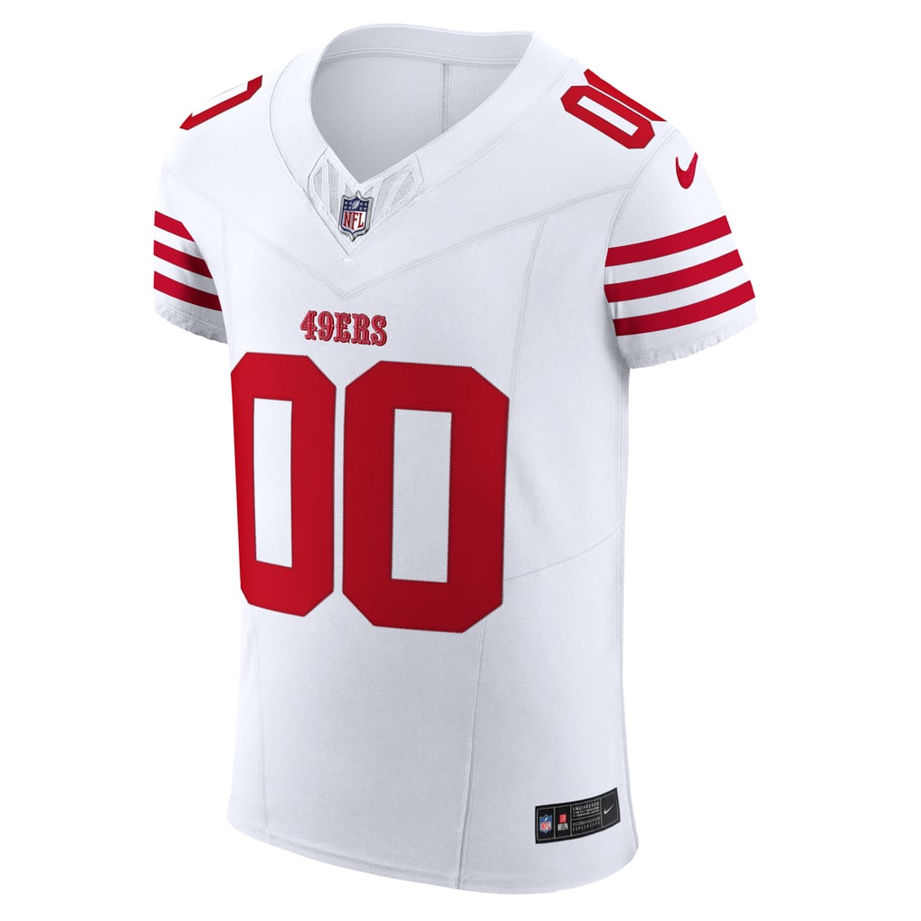 Men's San Francisco 49ers Nike White Vapor F.U.S.E. Elite Custom Jersey - Image 3