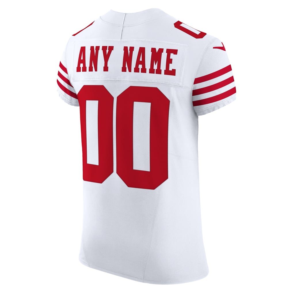 Men's San Francisco 49ers Nike White Vapor F.U.S.E. Elite Custom Jersey - Image 4