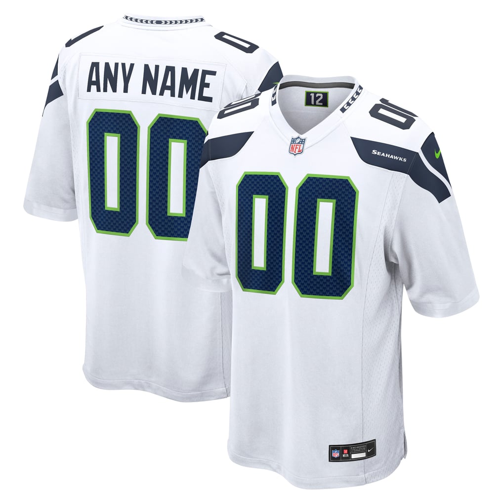 Men's Seattle Seahawks  Nike White Custom Game Jersey - Image 2