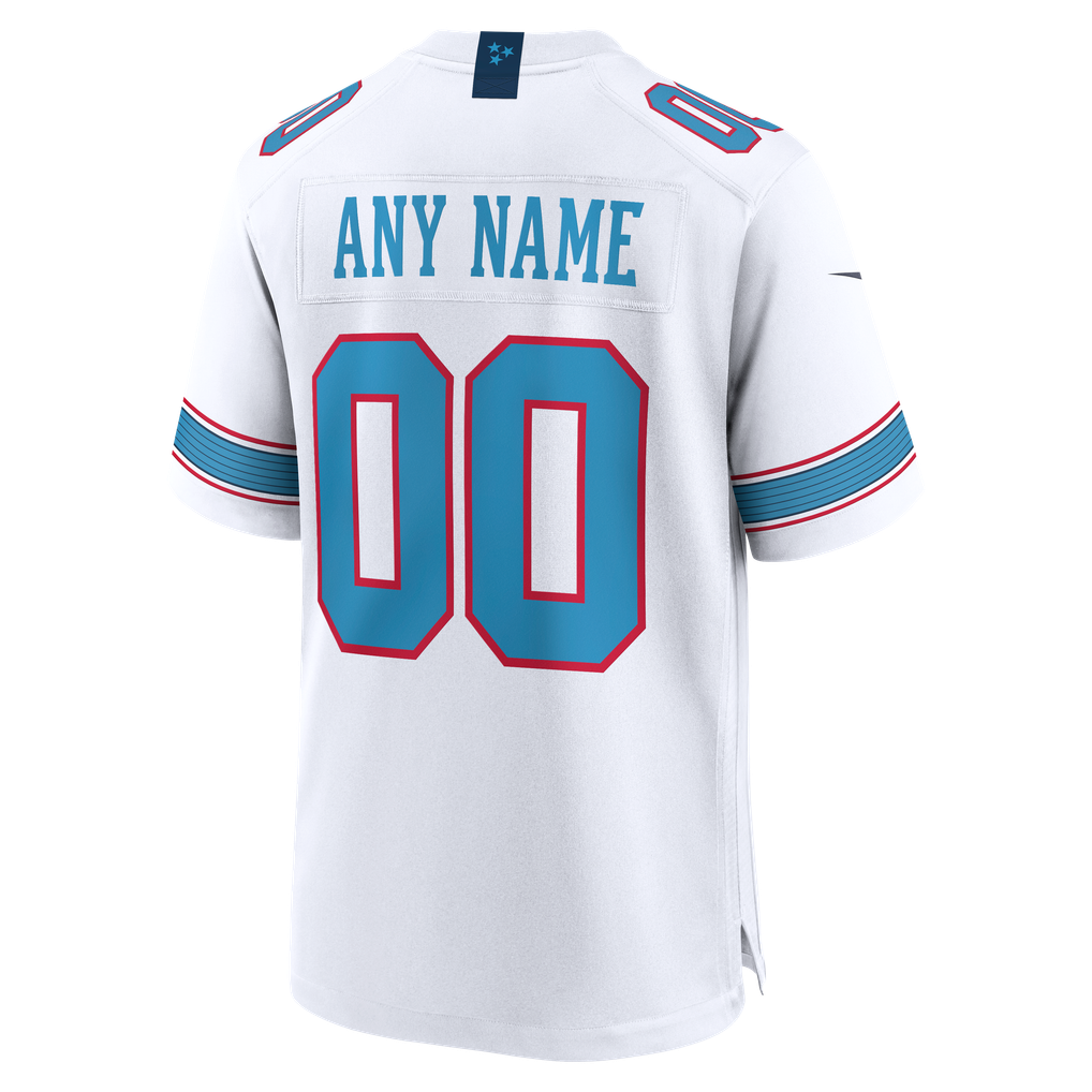 Men's Tennessee Titans Nike White Game Custom Jersey - Image 4