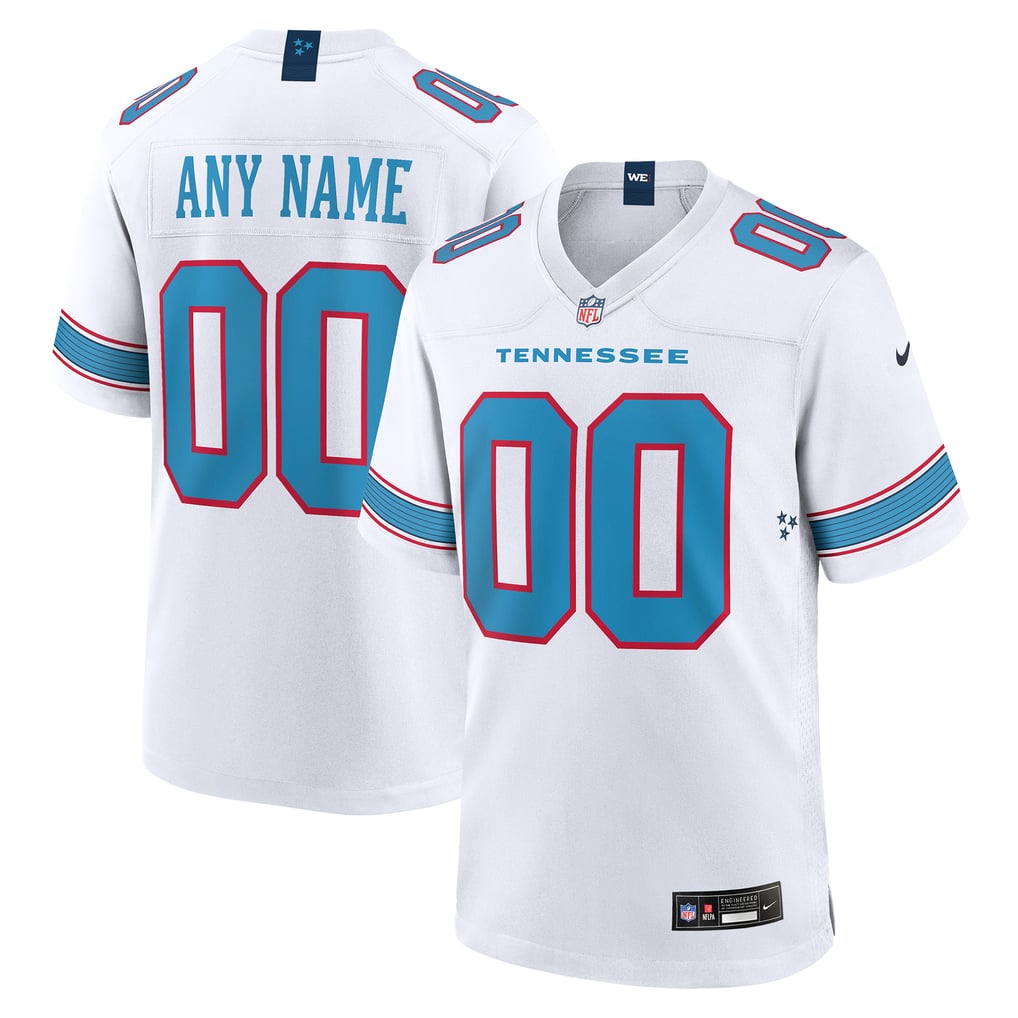 Men's Tennessee Titans Nike White Game Custom Jersey - Image 1