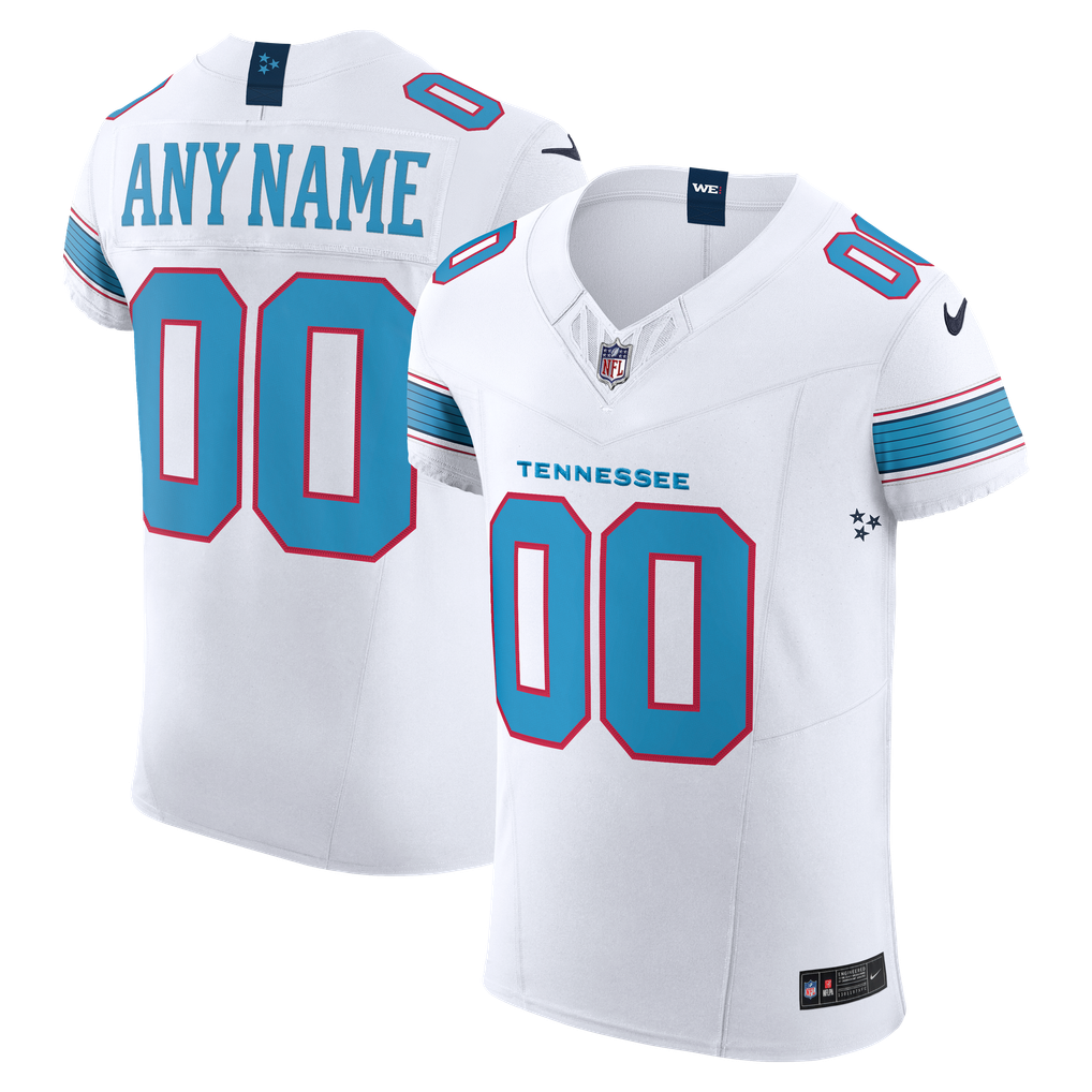 Men's Tennessee Titans Nike White Vapor F.U.S.E. Elite Custom Jersey - Image 2