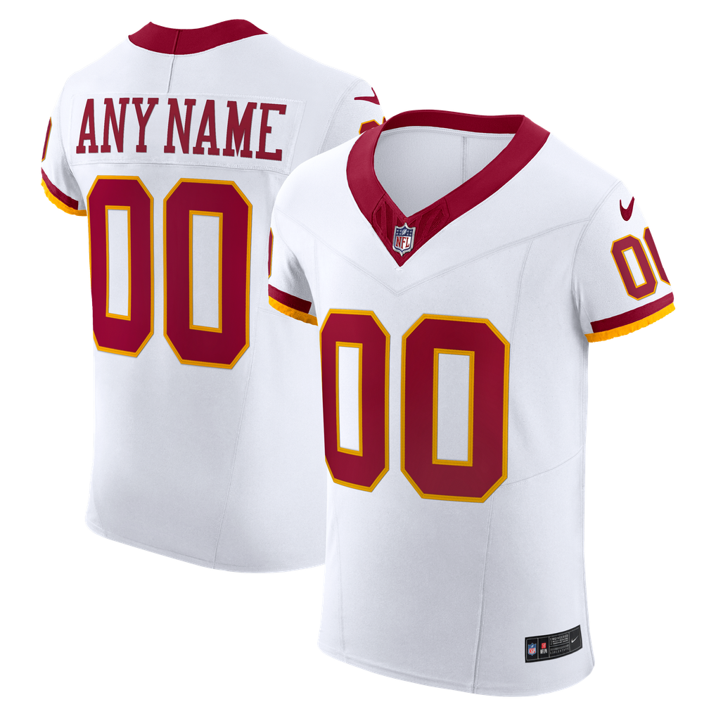 Men's Washington Commanders Nike White Vapor F.U.S.E. Elite Custom Jersey - Image 2