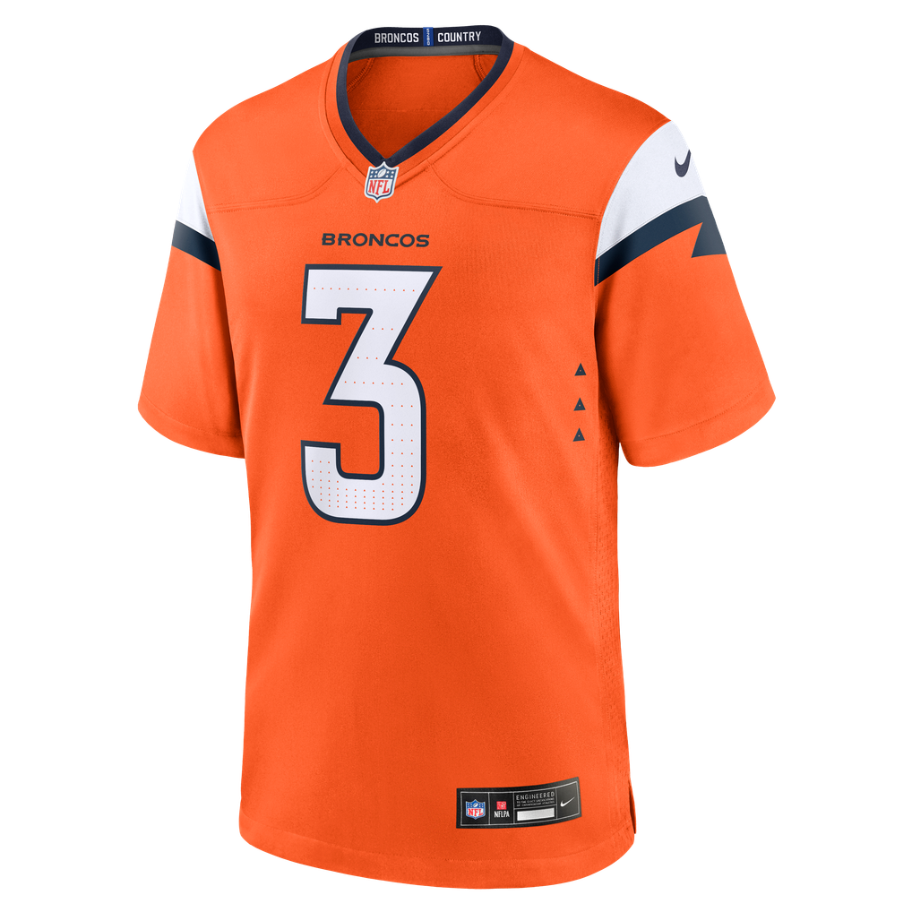 Men's Denver Broncos Wil Lutz Nike  Orange Team Game Jersey - Image 3