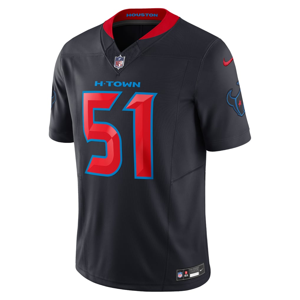 Men's Houston Texans Will Anderson Jr. Nike Navy 2nd Alternate Vapor F.U.S.E. Limited Jersey - Image 3