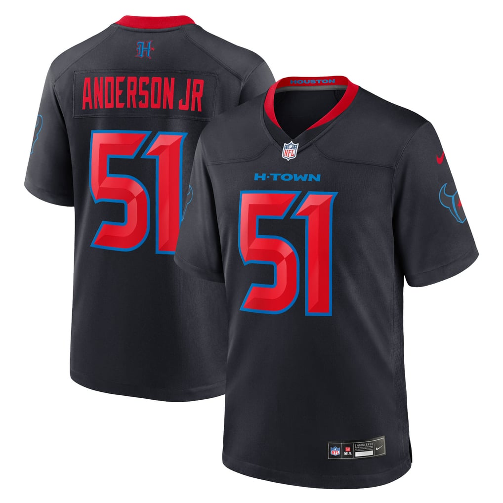 Men's Houston Texans Will Anderson Jr. Nike Navy Alternate Game Jersey - Image 2