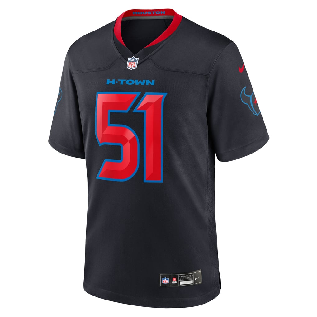 Men's Houston Texans Will Anderson Jr. Nike Navy Alternate Game Jersey - Image 3