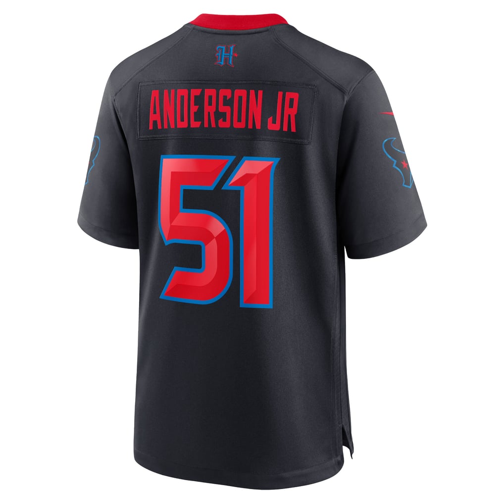 Men's Houston Texans Will Anderson Jr. Nike Navy Alternate Game Jersey - Image 4