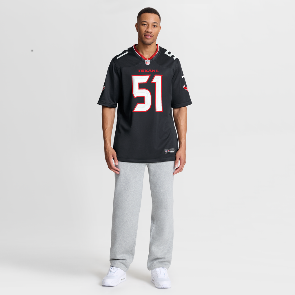 Men's Houston Texans Will Anderson Jr. Nike Navy Game Jersey - Image 8
