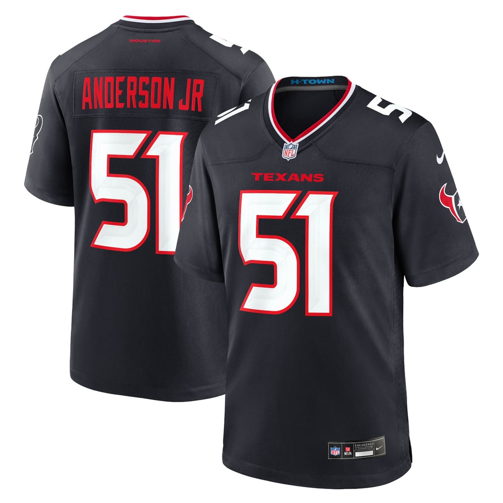 Men's Houston Texans Will Anderson Jr. Nike Navy Game Jersey - Image 2