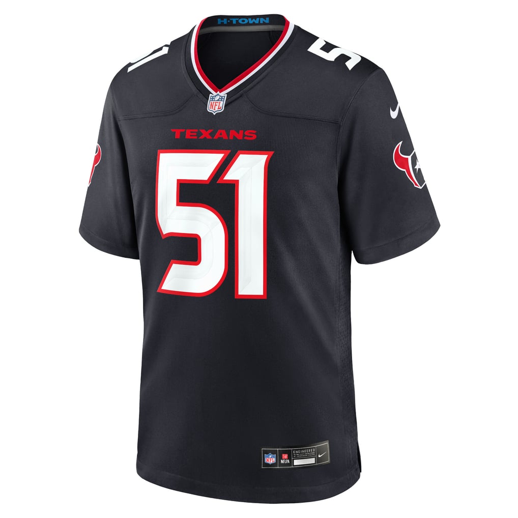 Men's Houston Texans Will Anderson Jr. Nike Navy Game Jersey - Image 3