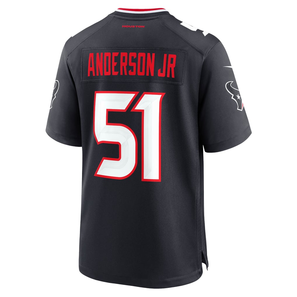 Men's Houston Texans Will Anderson Jr. Nike Navy Game Jersey - Image 4