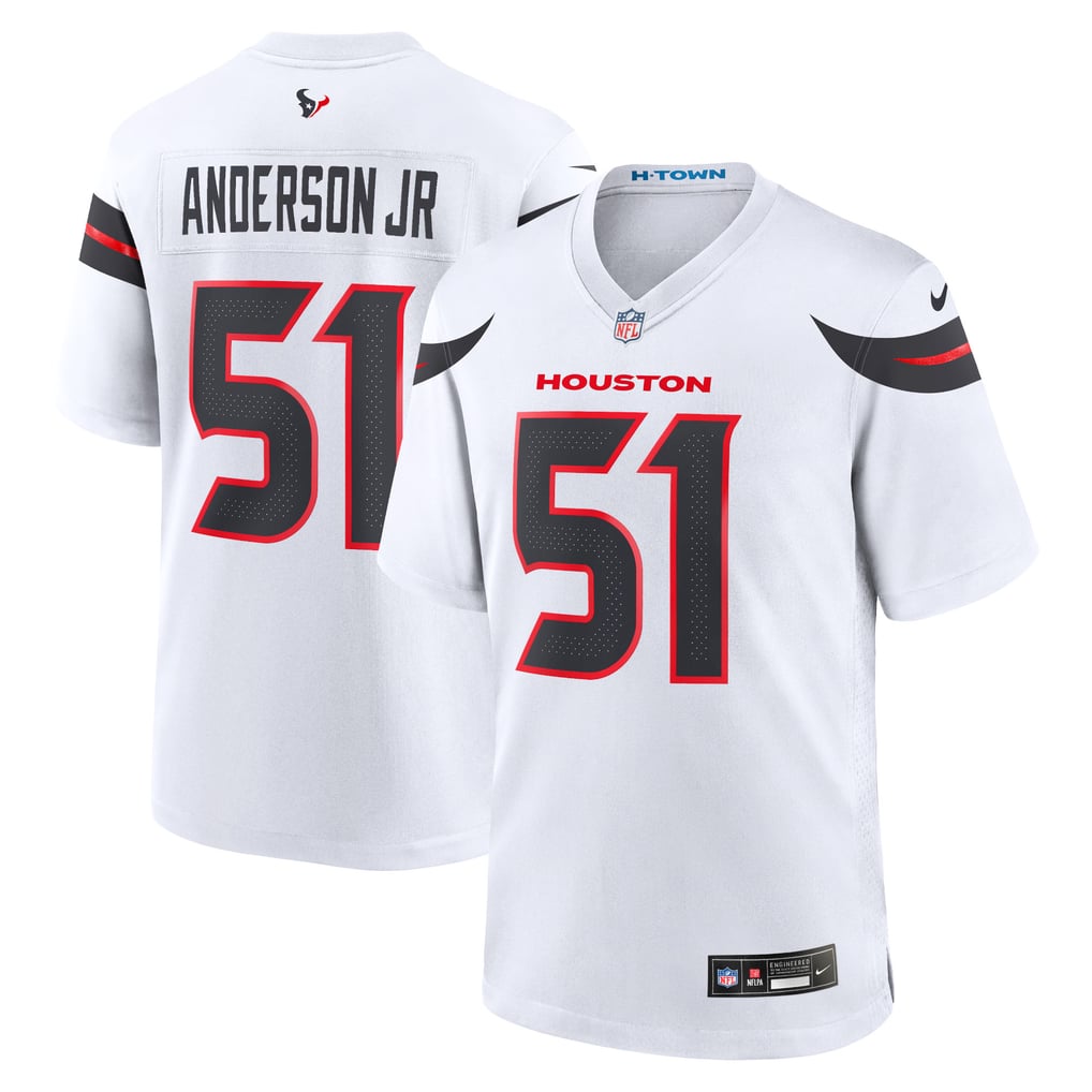 Men's Houston Texans Will Anderson Jr. Nike White Game Jersey - Image 2