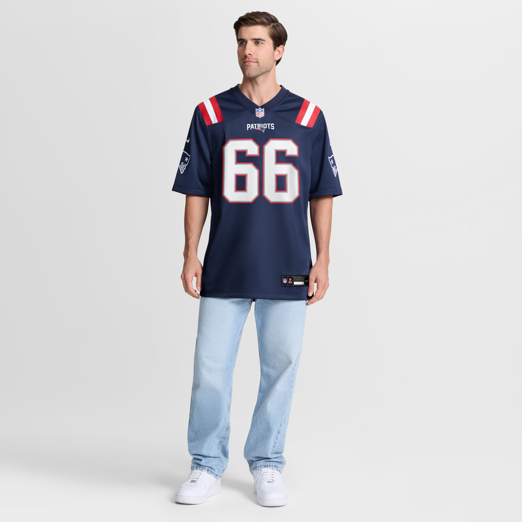 Men's New England Patriots Will Campbell Nike Navy Team Game Jersey - Image 5